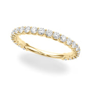 Diamond Half Eternity Ring in 10K/14K gold and platinum with certified lab-grown or natural diamonds