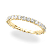 Prong Set Half Eternity Ring in 10K/14K gold and platinum with certified lab-grown or natural diamonds
