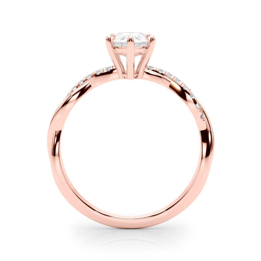 Signature Sidestone Pear Diamond Engagement Ring in 10K/14K gold and platinum with certified lab-grown or natural diamonds