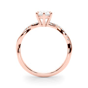 Signature Sidestone Pear Diamond Engagement Ring in 10K/14K gold and platinum with certified lab-grown or natural diamonds