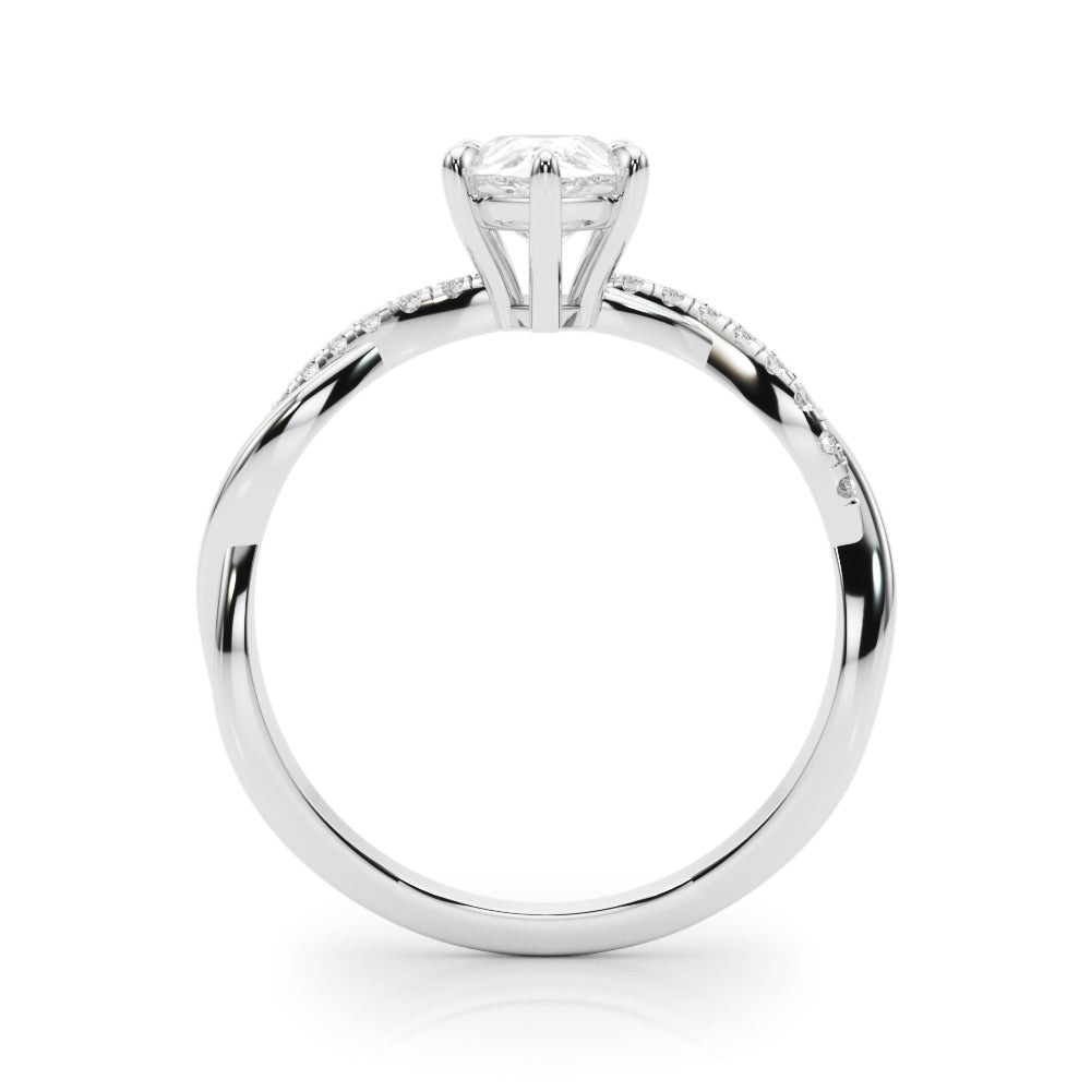 Signature Sidestone Pear Diamond Engagement Ring in 10K/14K gold and platinum with certified lab-grown or natural diamonds