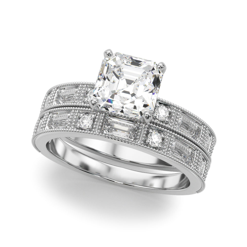 Bespoke Remount Engagement Ring Round Diamond Engagement Ring in 10K/14K gold and platinum with certified lab-grown or natural diamonds