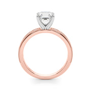 Bespoke Remount Engagement Ring Round Diamond Engagement Ring in 10K/14K gold and platinum with certified lab-grown or natural diamonds