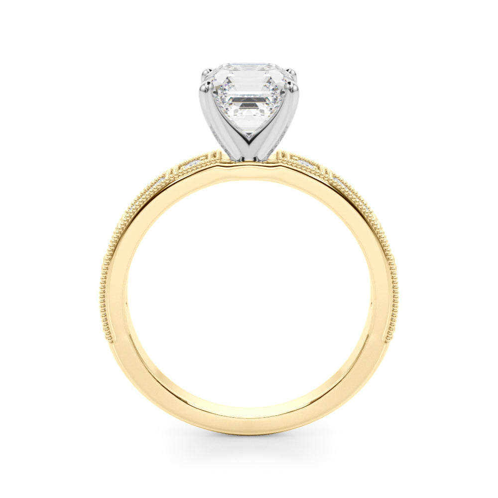 Bespoke Remount Engagement Ring Round Diamond Engagement Ring in 10K/14K gold and platinum with certified lab-grown or natural diamonds