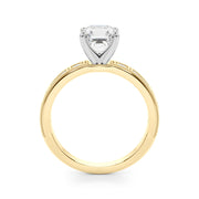 Bespoke Remount Engagement Ring Round Diamond Engagement Ring in 10K/14K gold and platinum with certified lab-grown or natural diamonds