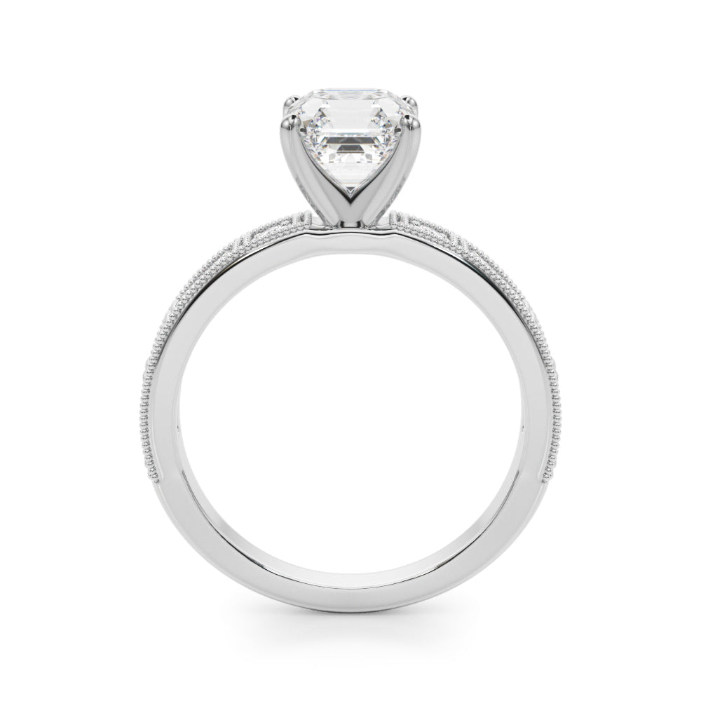 Bespoke Remount Engagement Ring Round Diamond Engagement Ring in 10K/14K gold and platinum with certified lab-grown or natural diamonds