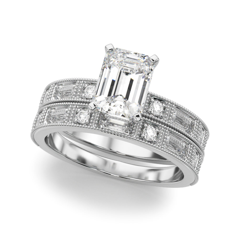 Bespoke Remount Engagement Ring Round Diamond Engagement Ring in 10K/14K gold and platinum with certified lab-grown or natural diamonds