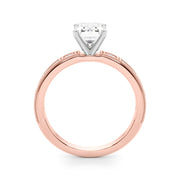 Bespoke Remount Engagement Ring Round Diamond Engagement Ring in 10K/14K gold and platinum with certified lab-grown or natural diamonds