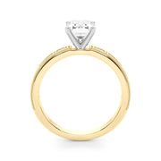 Bespoke Remount Engagement Ring Round Diamond Engagement Ring in 10K/14K gold and platinum with certified lab-grown or natural diamonds