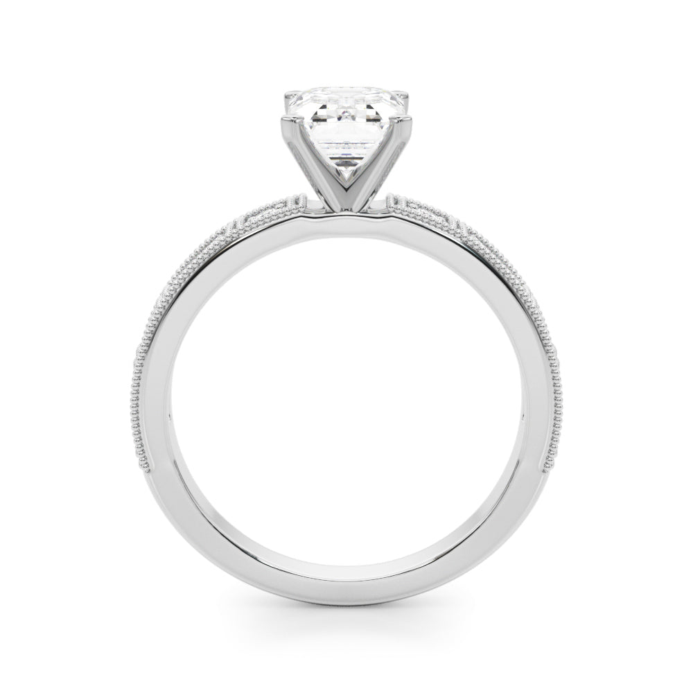 Bespoke Remount Engagement Ring Round Diamond Engagement Ring in 10K/14K gold and platinum with certified lab-grown or natural diamonds