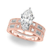 Bespoke Remount Engagement Ring Round Diamond Engagement Ring in 10K/14K gold and platinum with certified lab-grown or natural diamonds