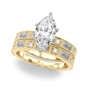 Bespoke Remount Engagement Ring Round Diamond Engagement Ring in 10K/14K gold and platinum with certified lab-grown or natural diamonds