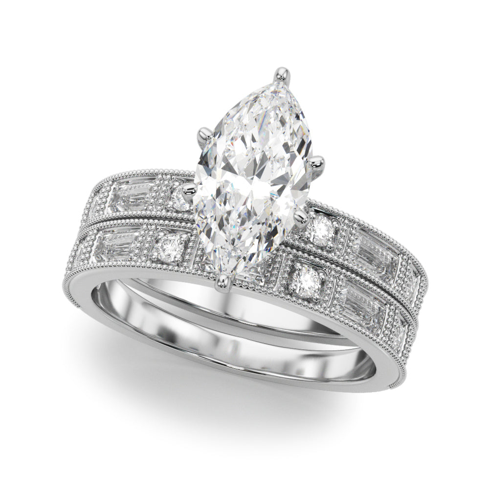Bespoke Remount Engagement Ring Round Diamond Engagement Ring in 10K/14K gold and platinum with certified lab-grown or natural diamonds