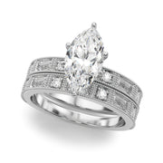 Bespoke Remount Engagement Ring Round Diamond Engagement Ring in 10K/14K gold and platinum with certified lab-grown or natural diamonds