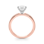 Bespoke Remount Engagement Ring Round Diamond Engagement Ring in 10K/14K gold and platinum with certified lab-grown or natural diamonds