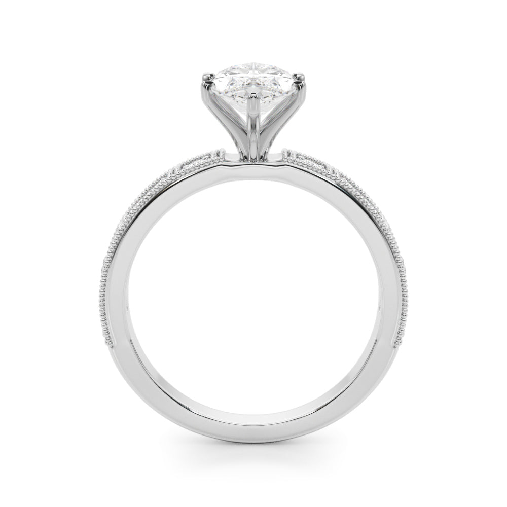 Bespoke Remount Engagement Ring Round Diamond Engagement Ring in 10K/14K gold and platinum with certified lab-grown or natural diamonds