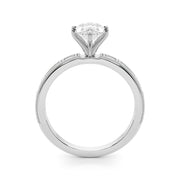 Bespoke Remount Engagement Ring Round Diamond Engagement Ring in 10K/14K gold and platinum with certified lab-grown or natural diamonds