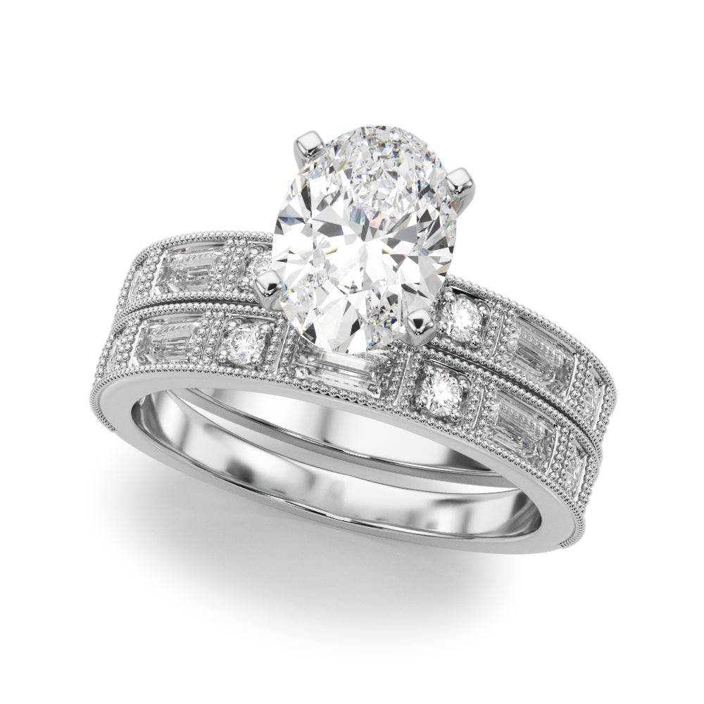 Bespoke Remount Engagement Ring Round Diamond Engagement Ring in 10K/14K gold and platinum with certified lab-grown or natural diamonds