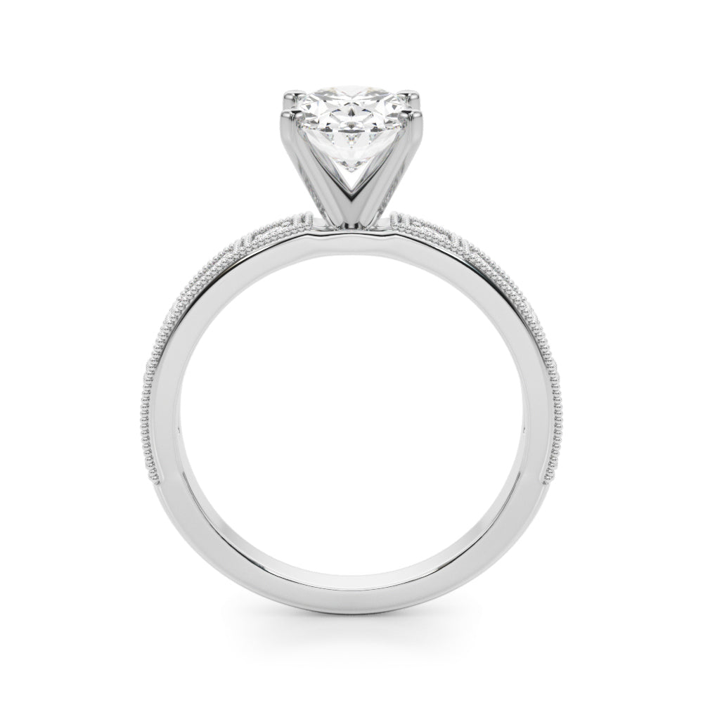 Bespoke Remount Engagement Ring Round Diamond Engagement Ring in 10K/14K gold and platinum with certified lab-grown or natural diamonds