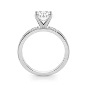 Bespoke Remount Engagement Ring Round Diamond Engagement Ring in 10K/14K gold and platinum with certified lab-grown or natural diamonds