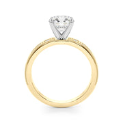 Bespoke Remount Engagement Ring Round Diamond Engagement Ring in 10K/14K gold and platinum with certified lab-grown or natural diamonds
