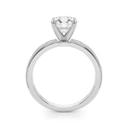 Bespoke Remount Engagement Ring Round Diamond Engagement Ring in 10K/14K gold and platinum with certified lab-grown or natural diamonds