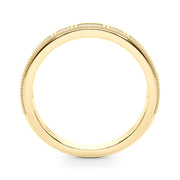 Channel Set Fancy Baguette Half Eternity Ring in Gold & Platinum