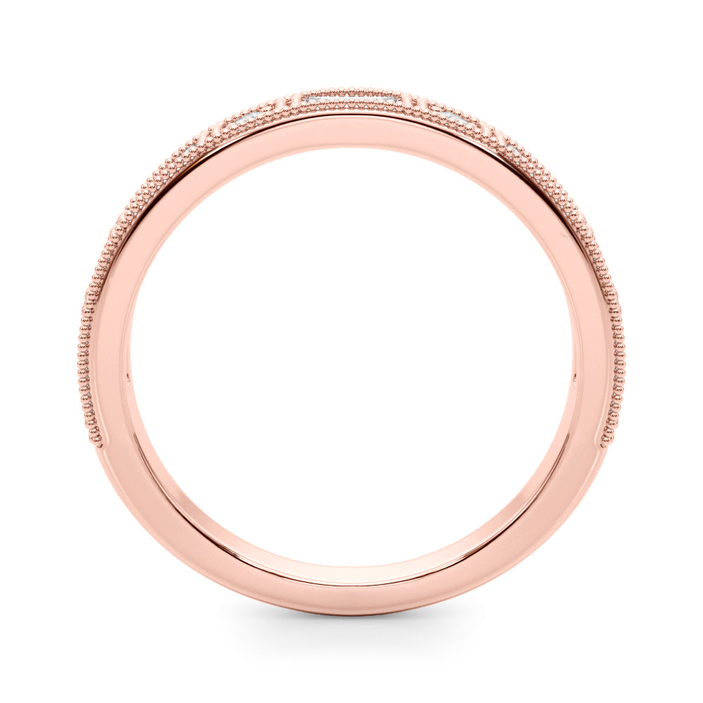 Channel Set Fancy Baguette Half Eternity Ring in Gold & Platinum