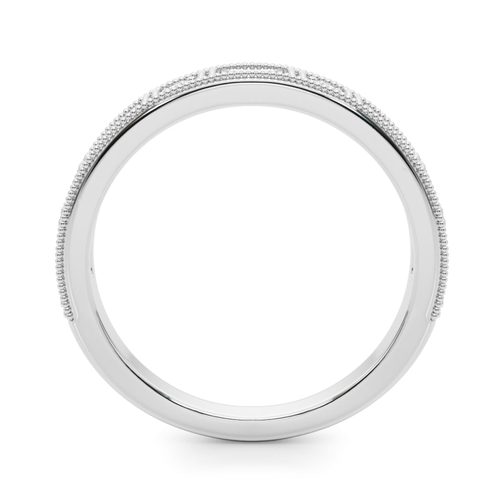 Channel Set Fancy Baguette Half Eternity Ring in Gold & Platinum