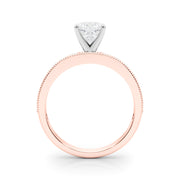 Couture Diamond Eng-Ring Round Diamond Engagement Ring in 10K/14K gold and platinum with certified lab-grown or natural diamonds