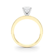 Couture Diamond Eng-Ring Round Diamond Engagement Ring in 10K/14K gold and platinum with certified lab-grown or natural diamonds