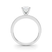 Couture Diamond Eng-Ring Round Diamond Engagement Ring in 10K/14K gold and platinum with certified lab-grown or natural diamonds