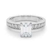 Couture Diamond Eng-Ring Round Diamond Engagement Ring in 10K/14K gold and platinum with certified lab-grown or natural diamonds