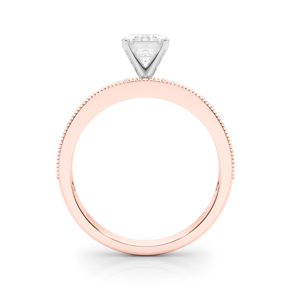 Couture Diamond Eng-Ring Round Diamond Engagement Ring in 10K/14K gold and platinum with certified lab-grown or natural diamonds
