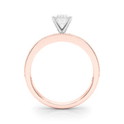 Couture Diamond Eng-Ring Round Diamond Engagement Ring in 10K/14K gold and platinum with certified lab-grown or natural diamonds