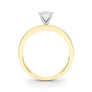 Couture Diamond Eng-Ring Round Diamond Engagement Ring in 10K/14K gold and platinum with certified lab-grown or natural diamonds