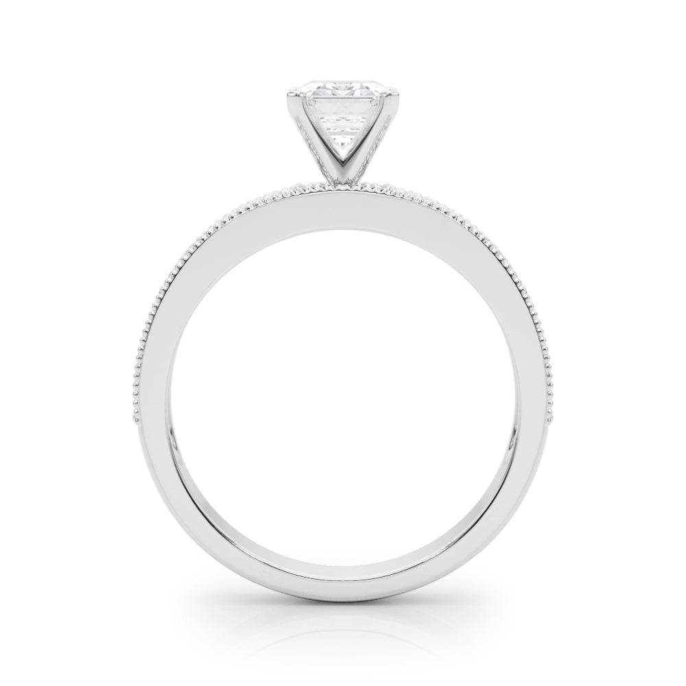 Couture Diamond Eng-Ring Round Diamond Engagement Ring in 10K/14K gold and platinum with certified lab-grown or natural diamonds