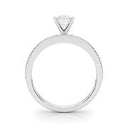 Couture Diamond Eng-Ring Round Diamond Engagement Ring in 10K/14K gold and platinum with certified lab-grown or natural diamonds