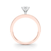 Couture Diamond Eng-Ring Round Diamond Engagement Ring in 10K/14K gold and platinum with certified lab-grown or natural diamonds