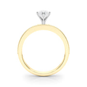 Couture Diamond Eng-Ring Round Diamond Engagement Ring in 10K/14K gold and platinum with certified lab-grown or natural diamonds