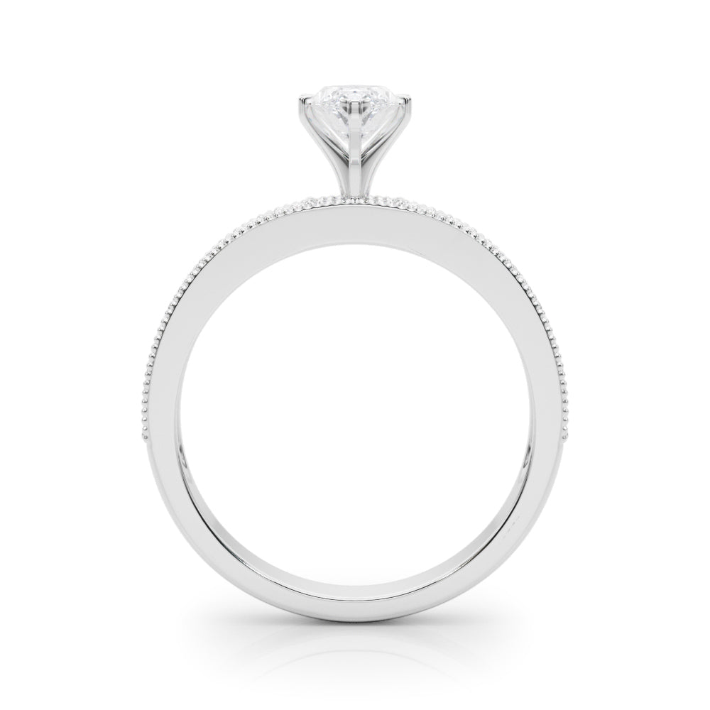 Couture Diamond Eng-Ring Round Diamond Engagement Ring in 10K/14K gold and platinum with certified lab-grown or natural diamonds