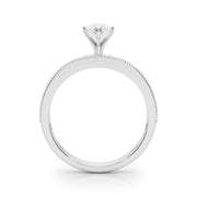 Couture Diamond Eng-Ring Round Diamond Engagement Ring in 10K/14K gold and platinum with certified lab-grown or natural diamonds