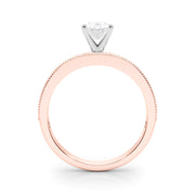 Couture Diamond Eng-Ring Round Diamond Engagement Ring in 10K/14K gold and platinum with certified lab-grown or natural diamonds