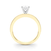 Couture Diamond Eng-Ring Round Diamond Engagement Ring in 10K/14K gold and platinum with certified lab-grown or natural diamonds