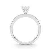 Couture Diamond Eng-Ring Round Diamond Engagement Ring in 10K/14K gold and platinum with certified lab-grown or natural diamonds