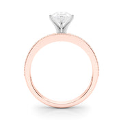 Couture Diamond Eng-Ring Round Diamond Engagement Ring in 10K/14K gold and platinum with certified lab-grown or natural diamonds