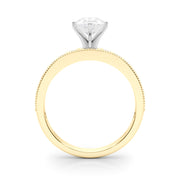 Couture Diamond Eng-Ring Round Diamond Engagement Ring in 10K/14K gold and platinum with certified lab-grown or natural diamonds