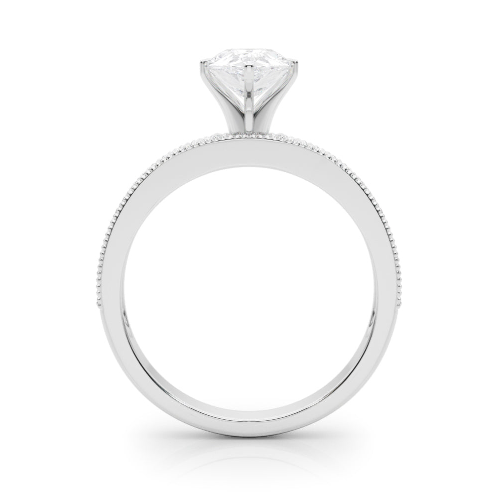 Couture Diamond Eng-Ring Round Diamond Engagement Ring in 10K/14K gold and platinum with certified lab-grown or natural diamonds