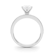Couture Diamond Eng-Ring Round Diamond Engagement Ring in 10K/14K gold and platinum with certified lab-grown or natural diamonds