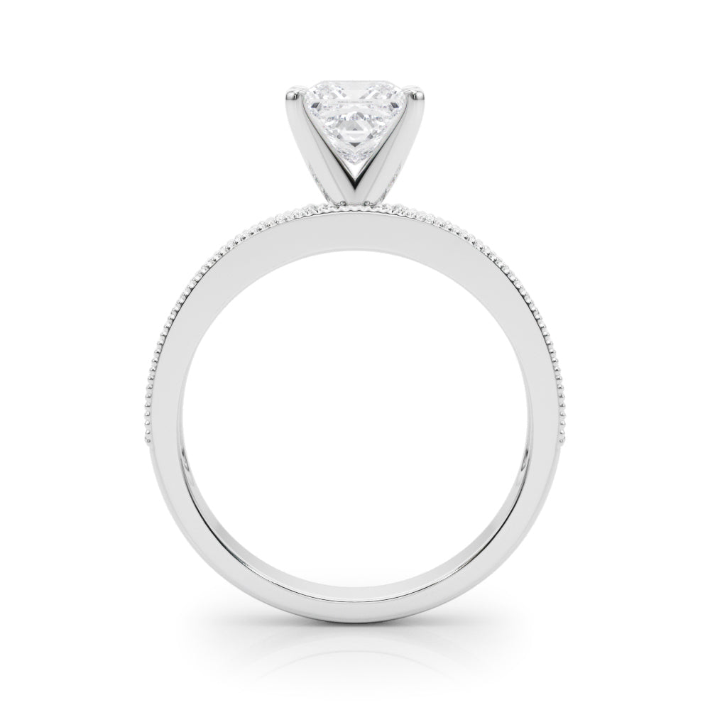 Couture Diamond Eng-Ring Round Diamond Engagement Ring in 10K/14K gold and platinum with certified lab-grown or natural diamonds